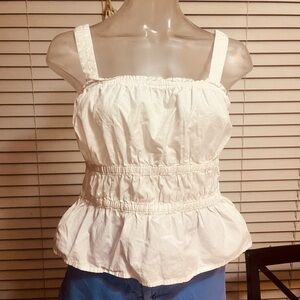 Medwell White Sleeveless Top